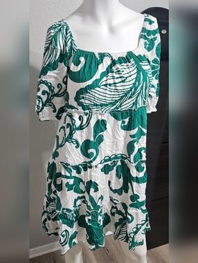 Soma floral puff dress sleeve dress size XS